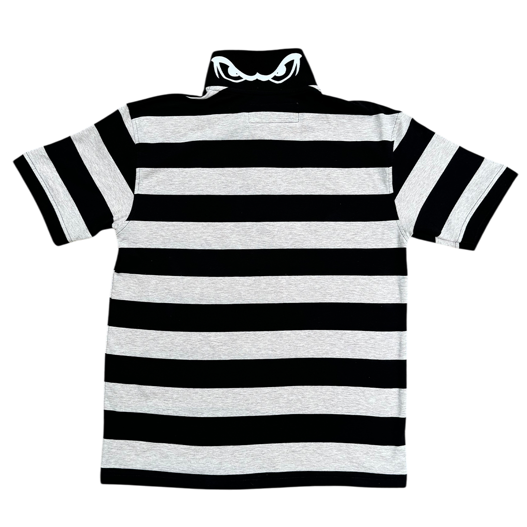 educated polo - black/grey