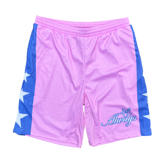 pp beach court short - pink / purple