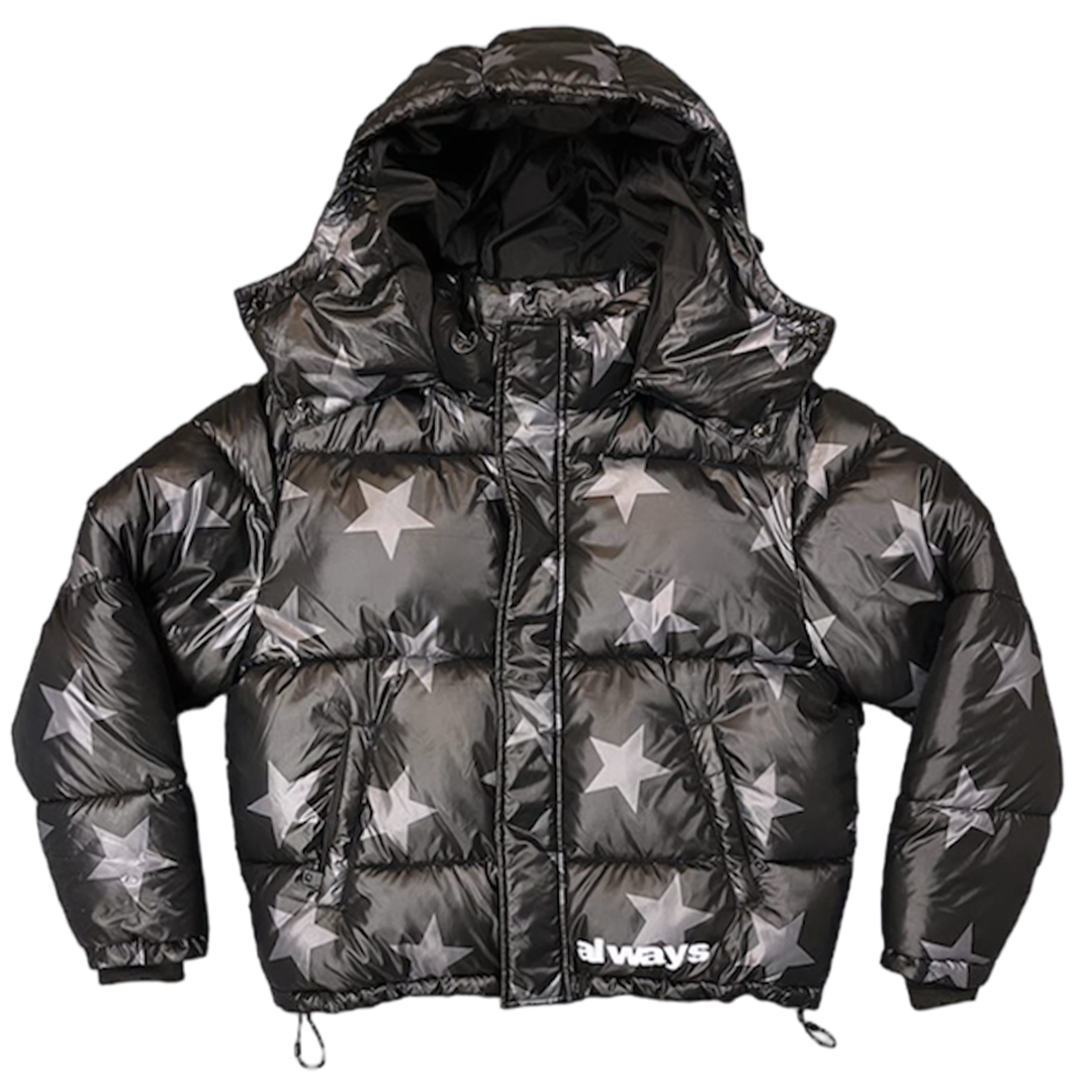 superstar puffa jacket black