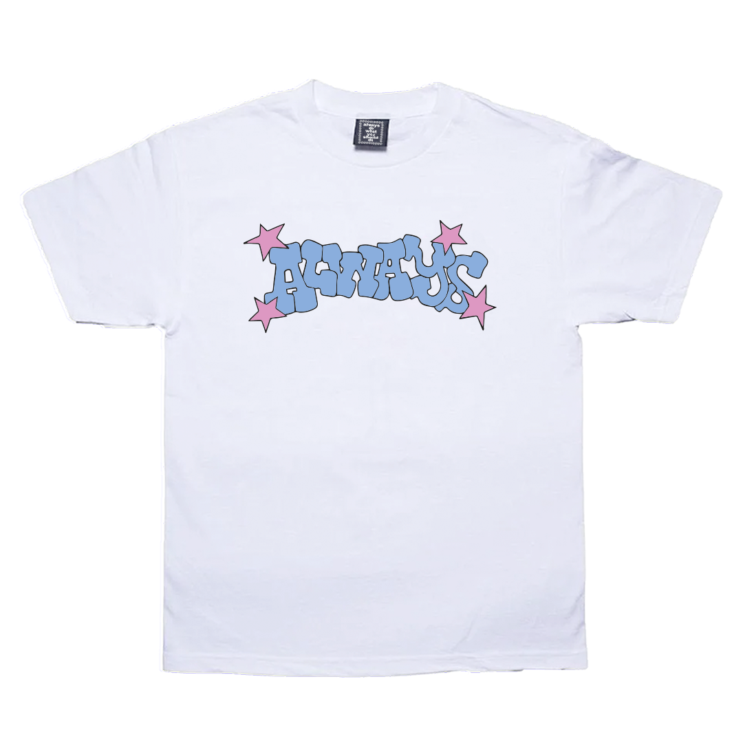 pum tshirt - blue / pink