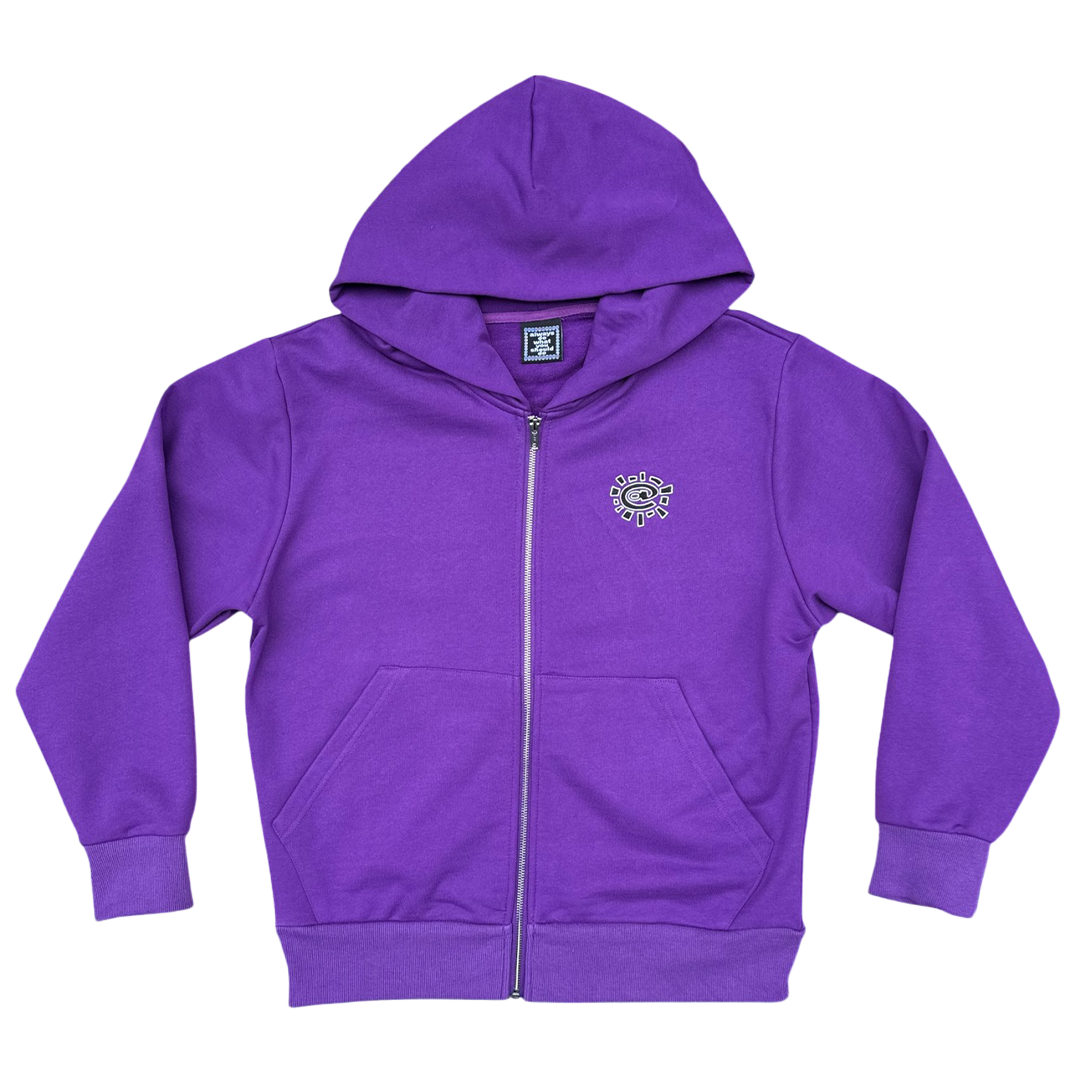 premium zip up hoodie - purple