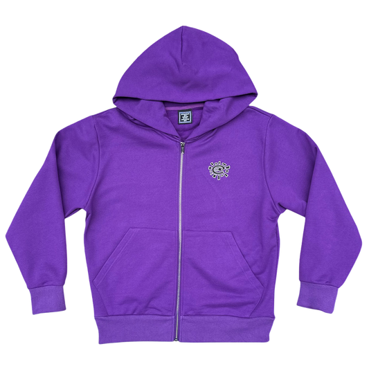 premium zip up hoodie - purple