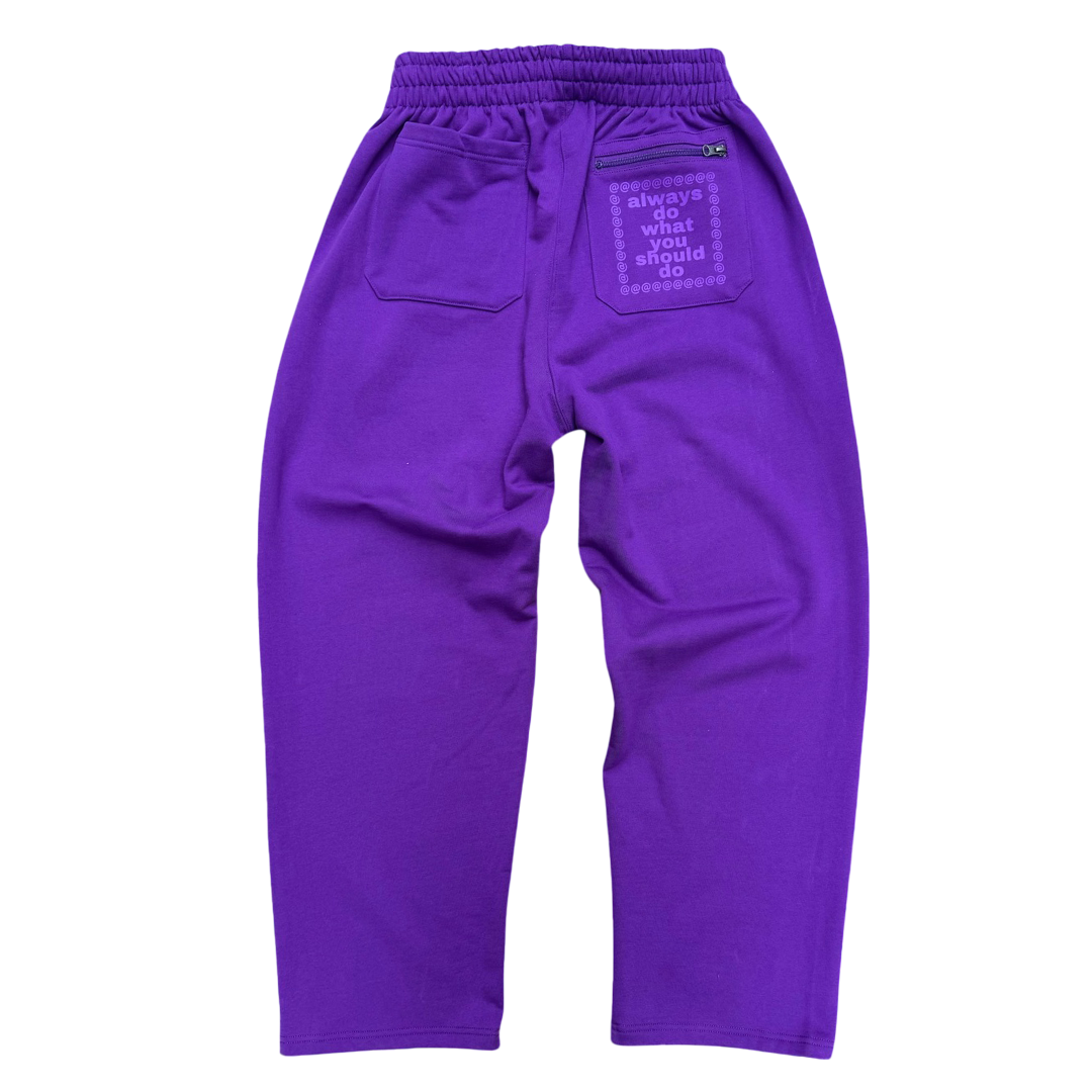 premium no cuff jogger - purple