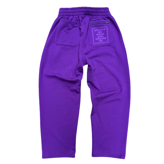 premium no cuff jogger - purple