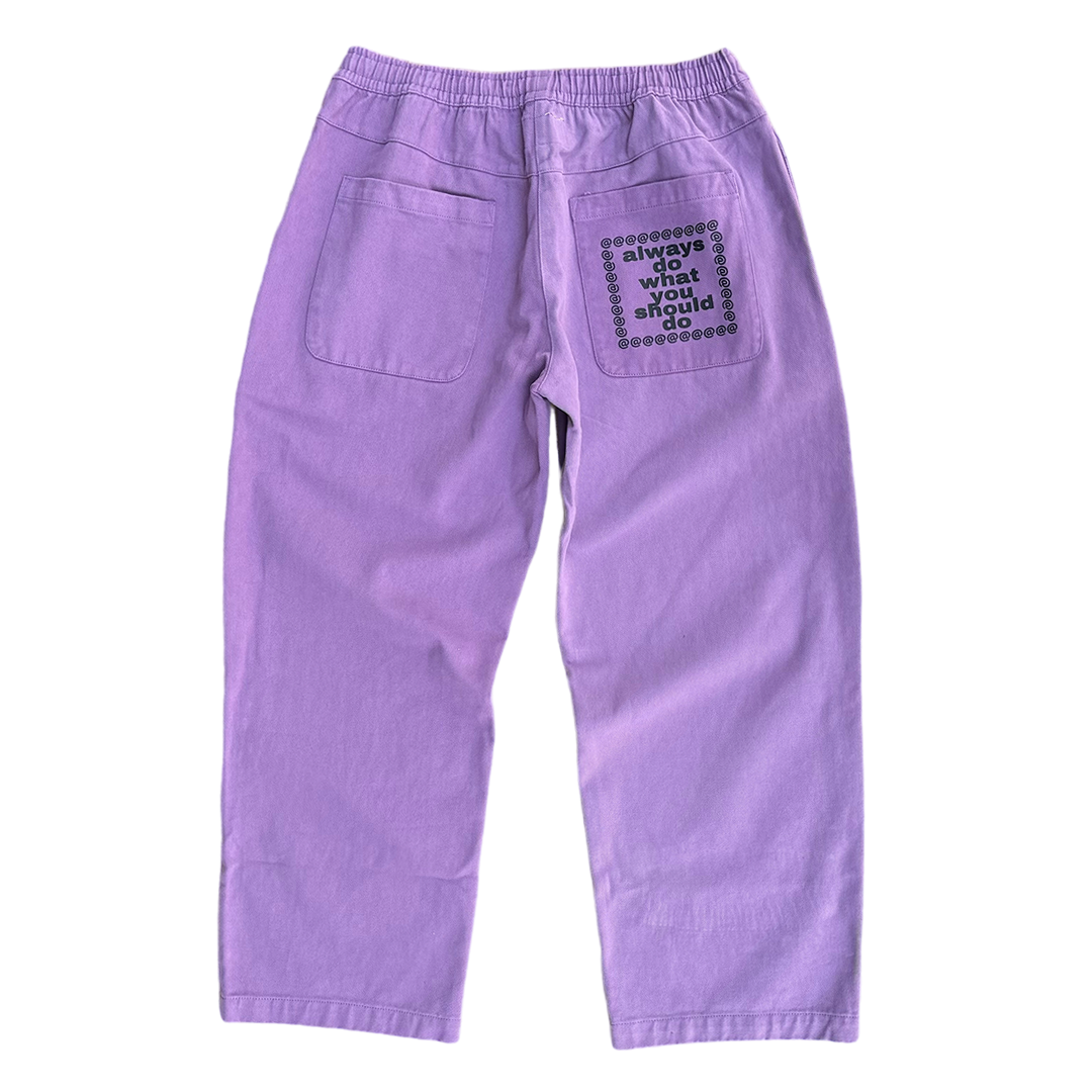 relaxed brushed skate pant - plum