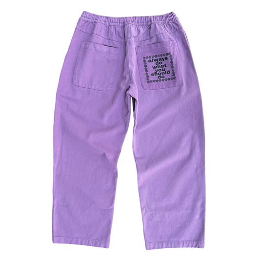 relaxed brushed skate pant - plum