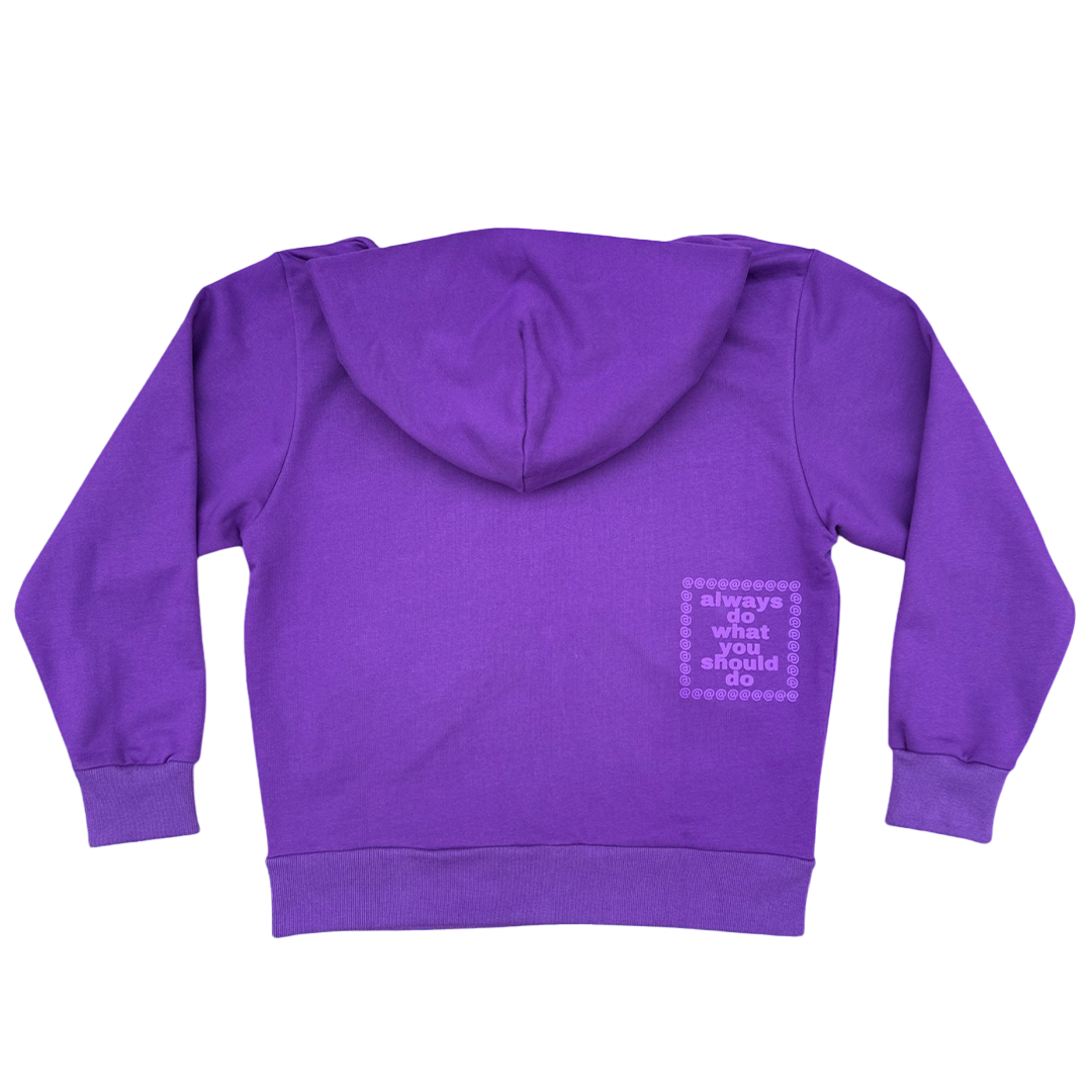 premium zip up hoodie - purple