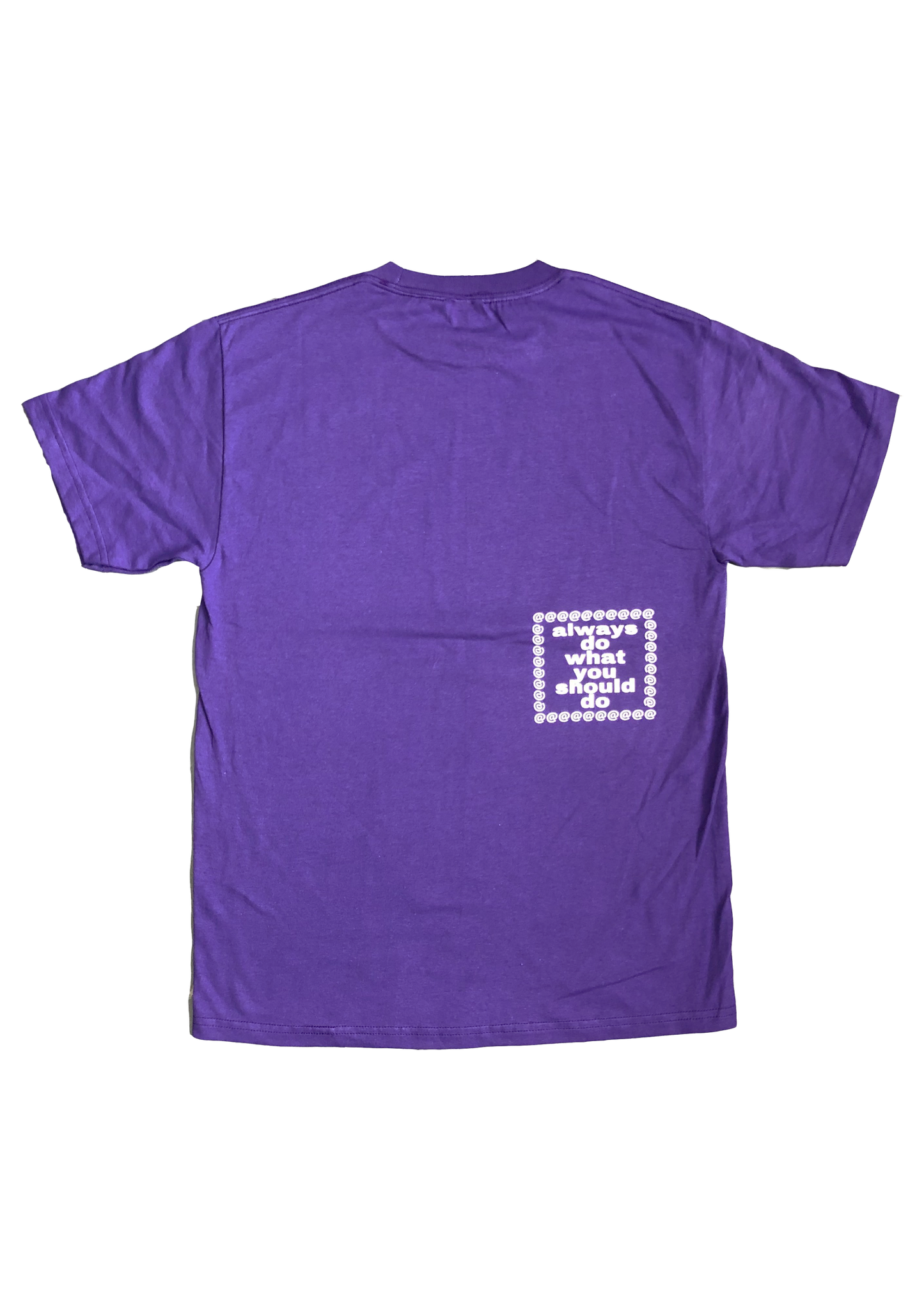 always oval purple t-shirt