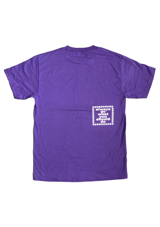 always oval purple t-shirt