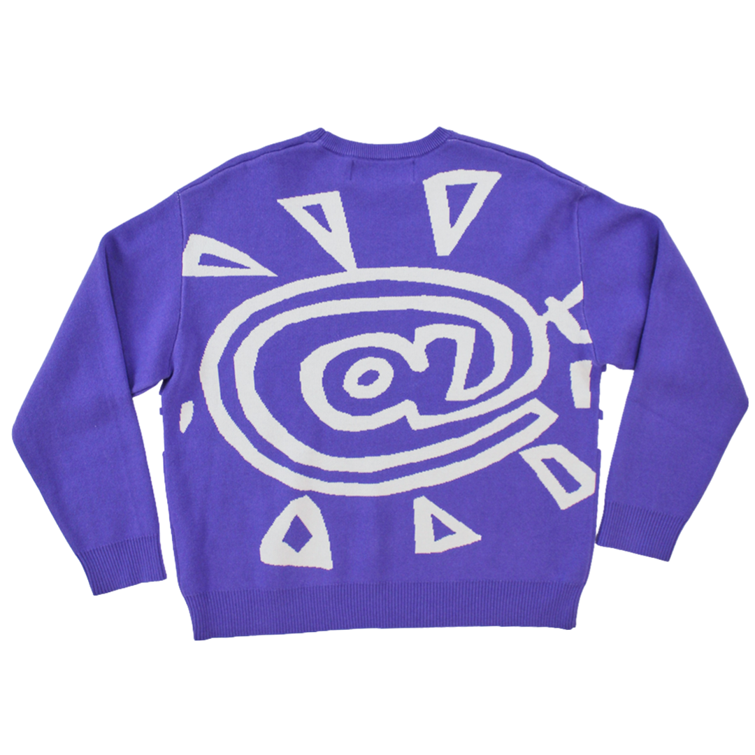 ethan knitted sweater purple