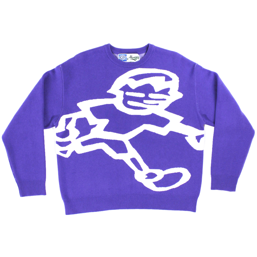 ethan knitted sweater purple