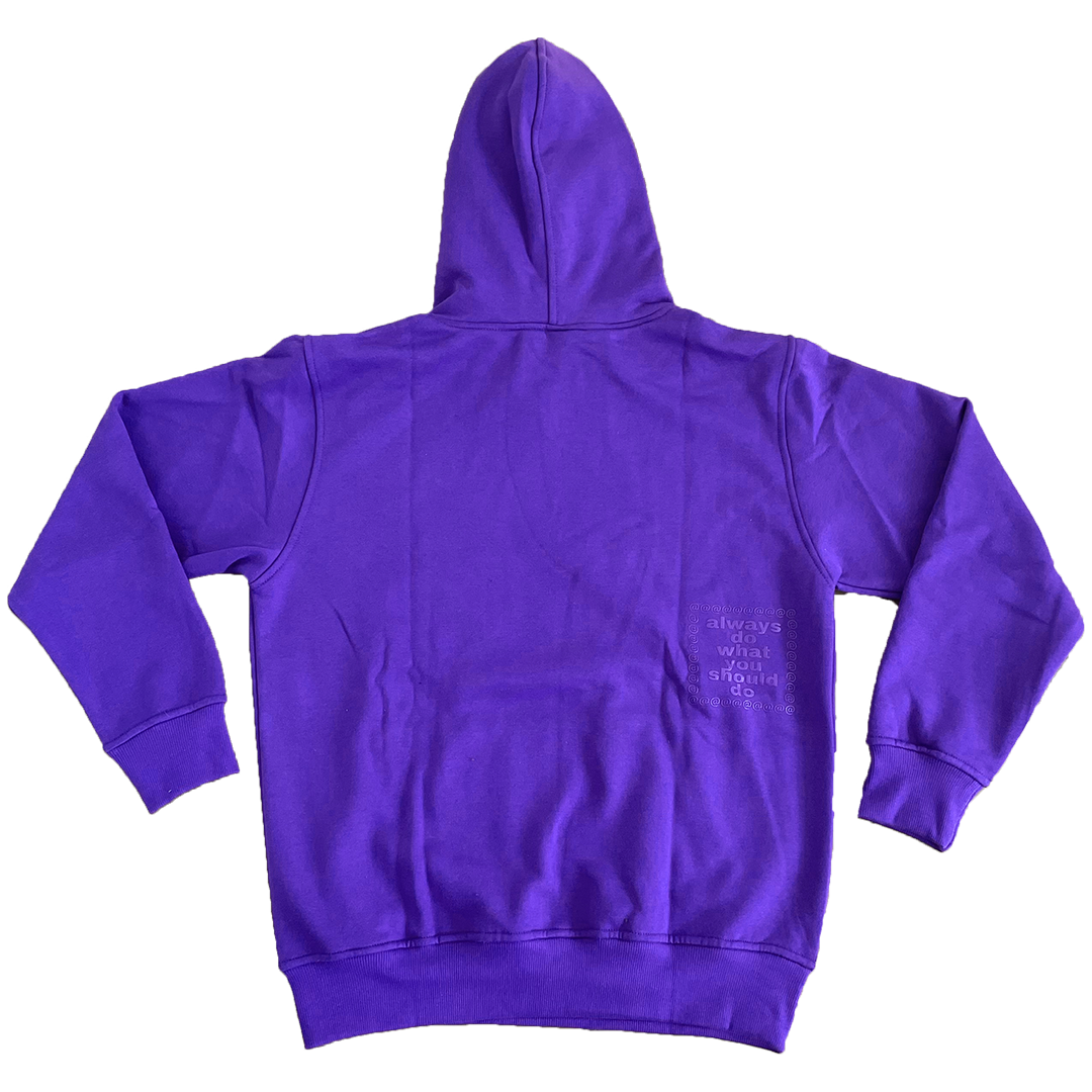 purple small embroid @sun hoodie