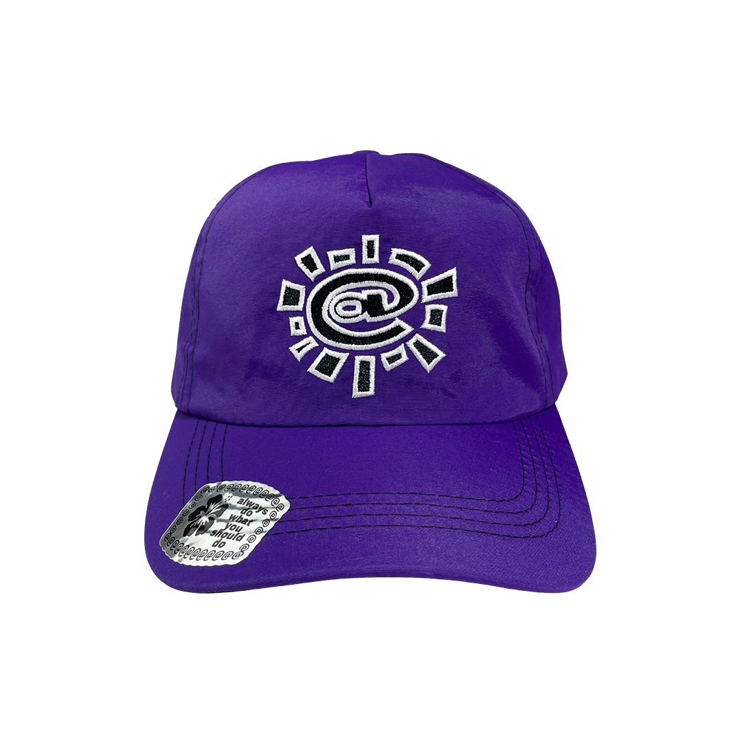 nylon 5 panel @sun cap purple