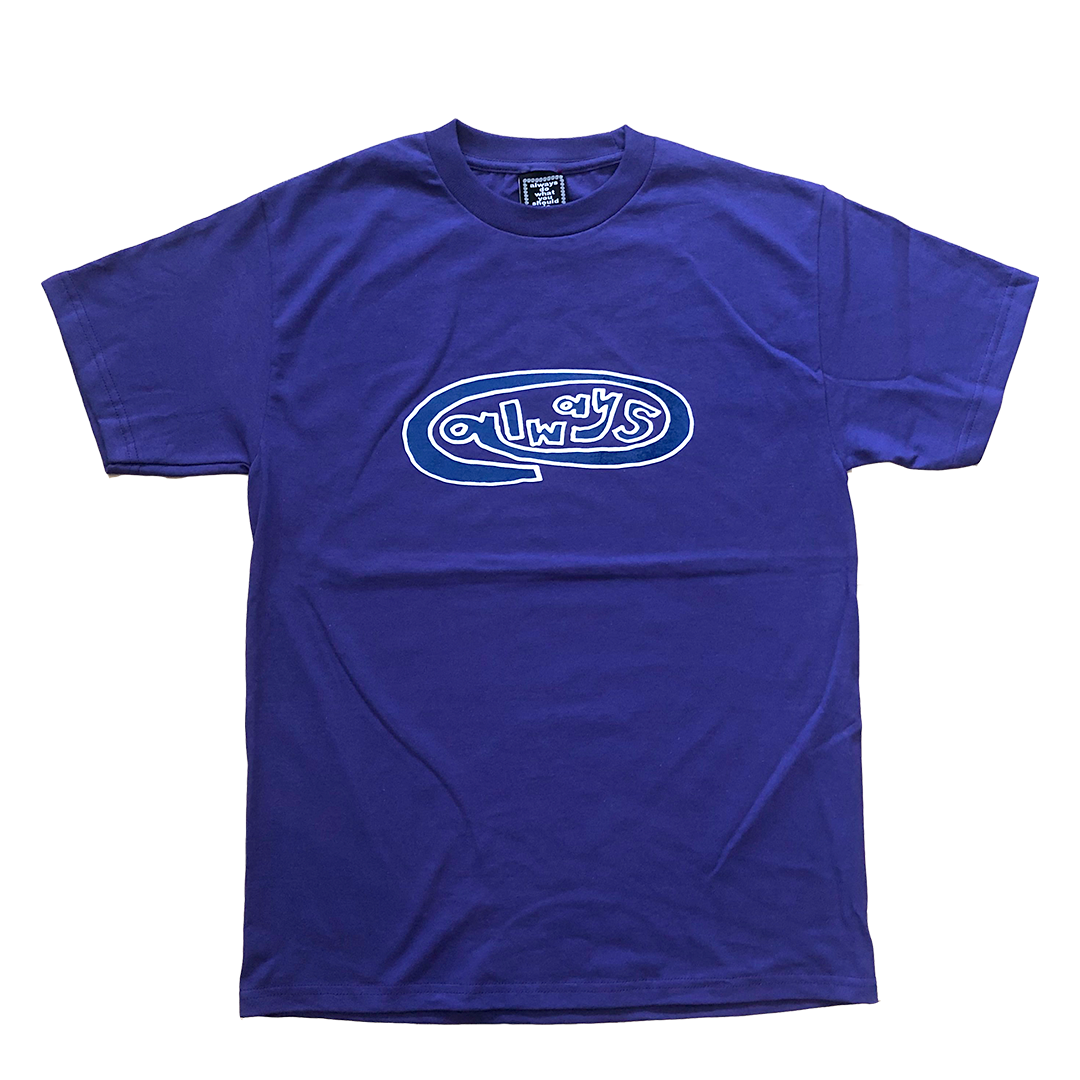 always oval purple t-shirt