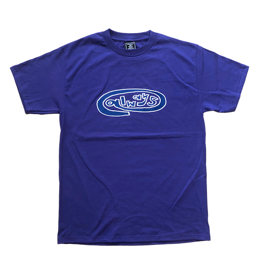 always oval purple t-shirt