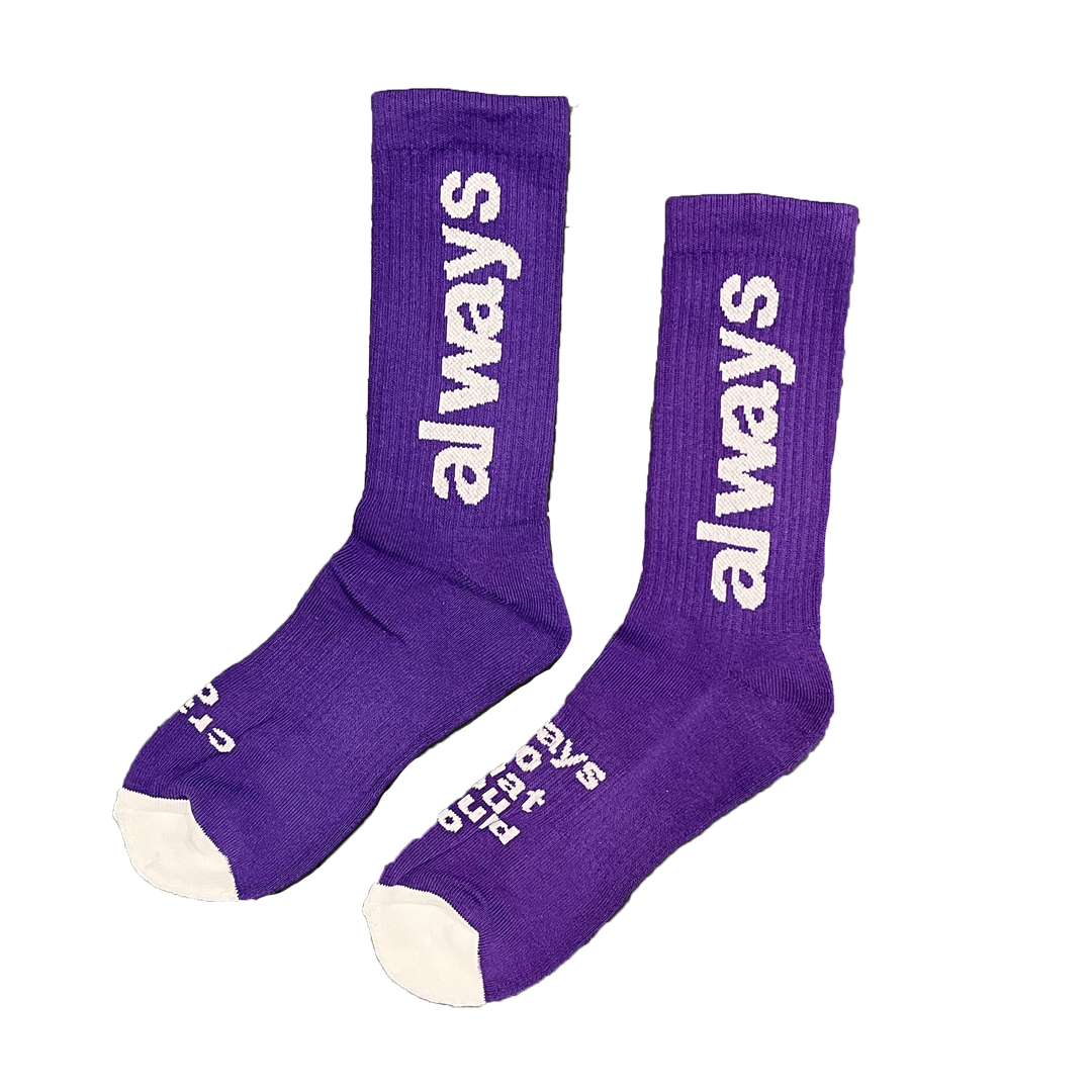 always up - purple / white