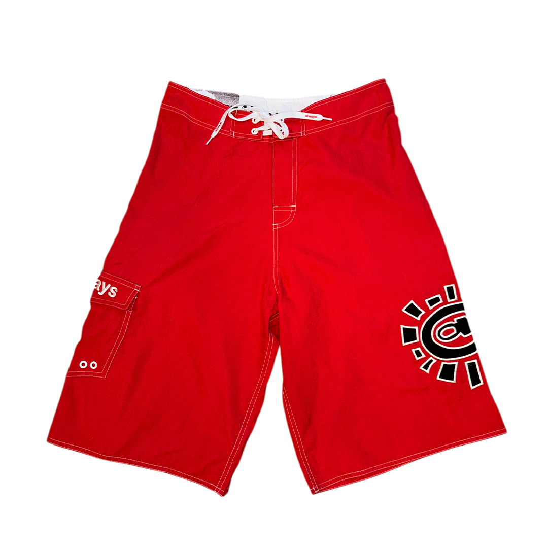 AI board shorts - red/yellow