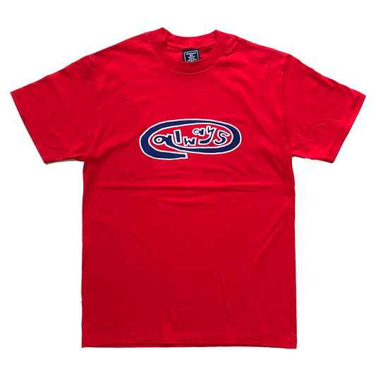 always oval red t-shirt