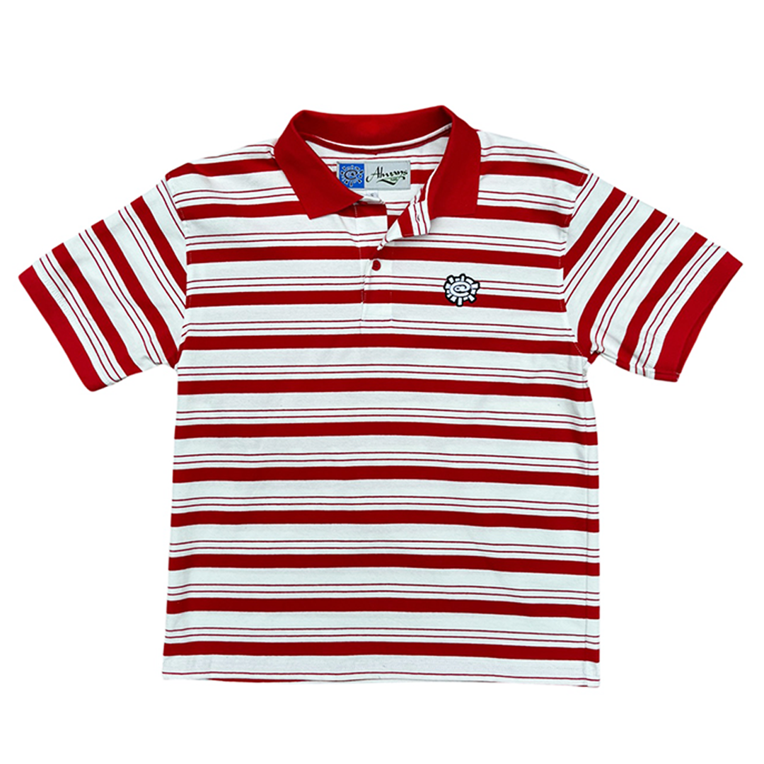 educated polo - red/white