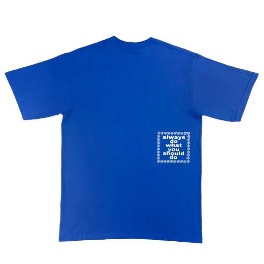 believe tshirt royal blue