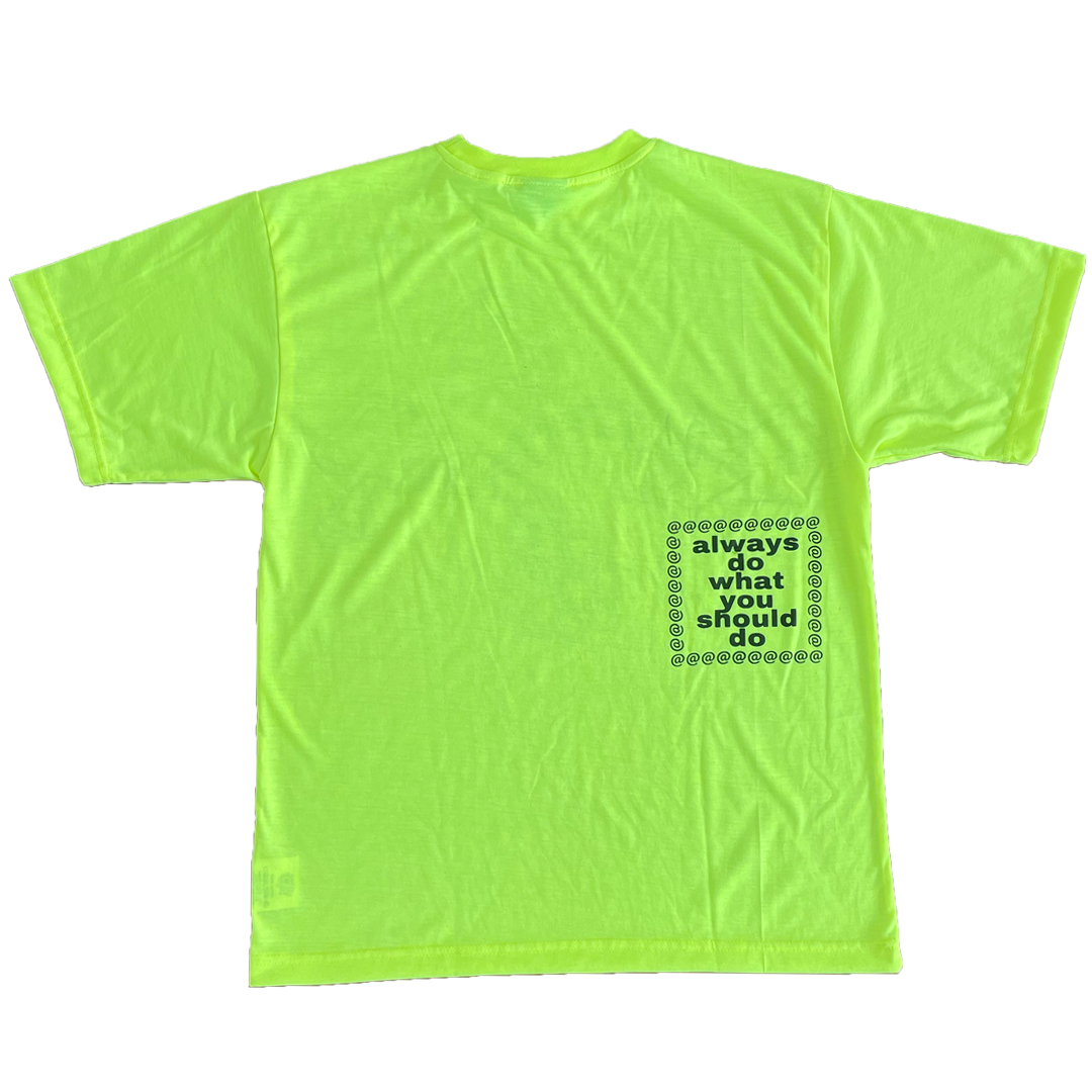 keychain tshirt - safety green