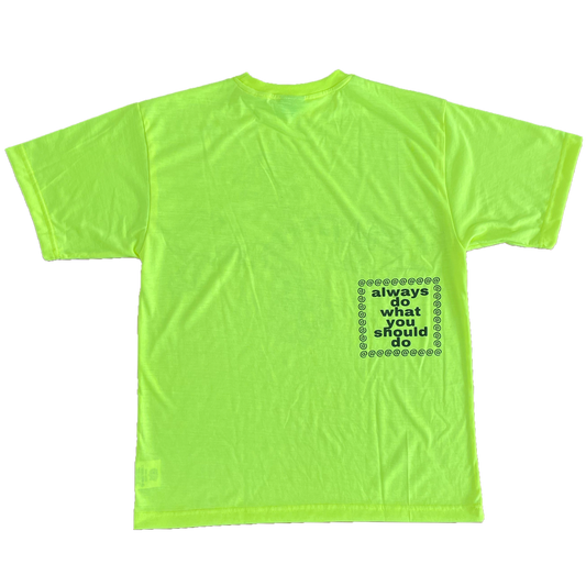 keychain tshirt - safety green