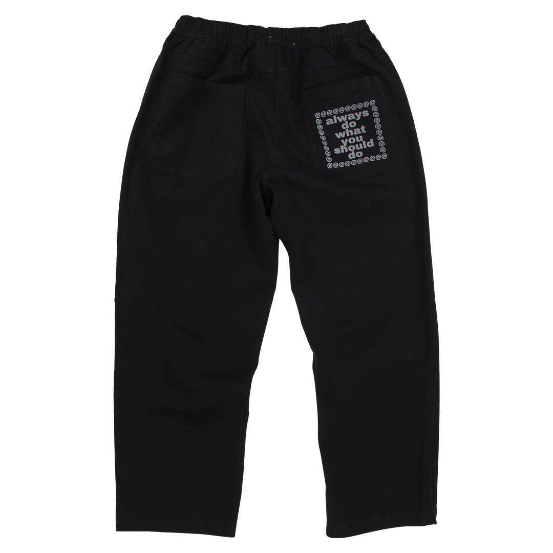relaxed skate pant black
