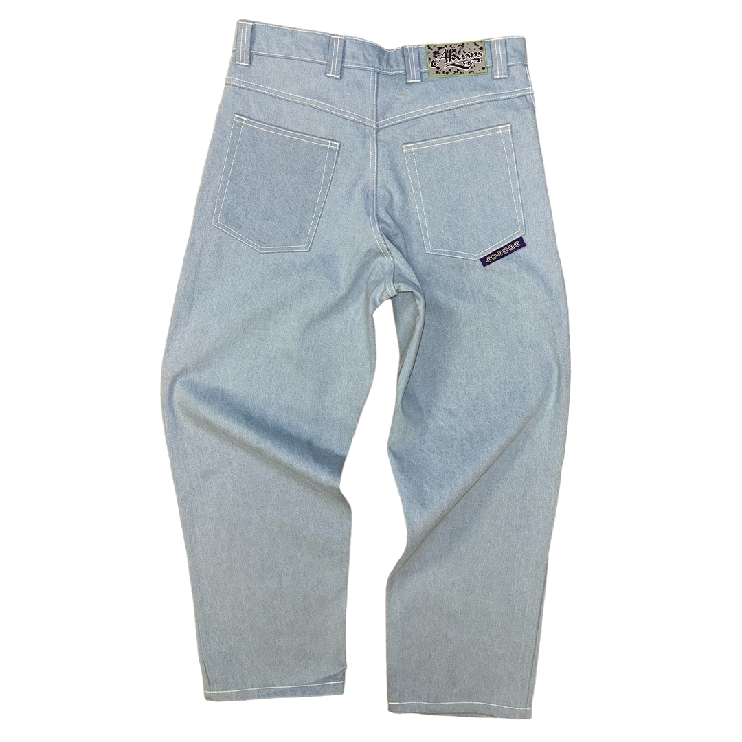 purple label heavy duty unisex denim sky blue