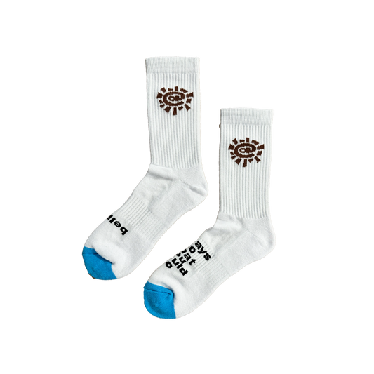 @ sun sock - brown / white