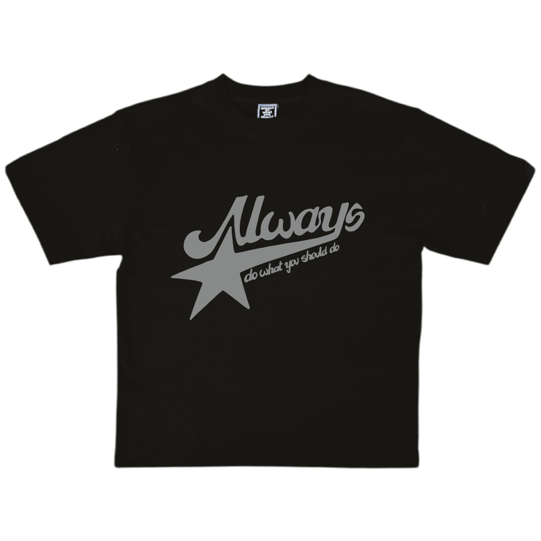 star up tshirt - black