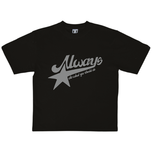 star up tshirt - black