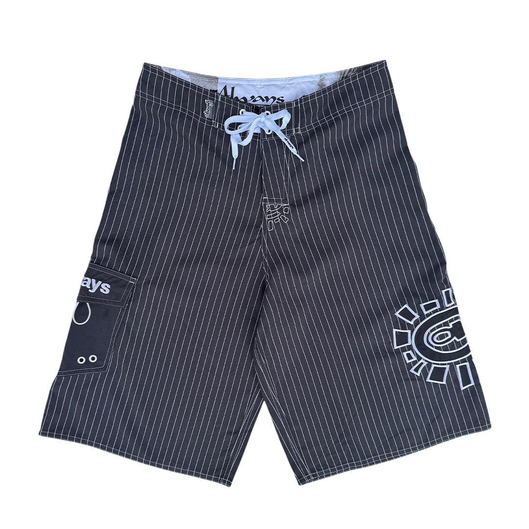 AI board shorts - black/grey stripe