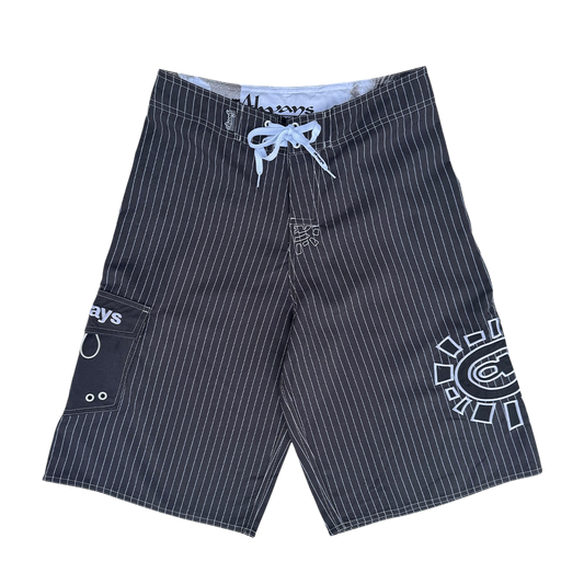 AI board shorts - black/grey stripe