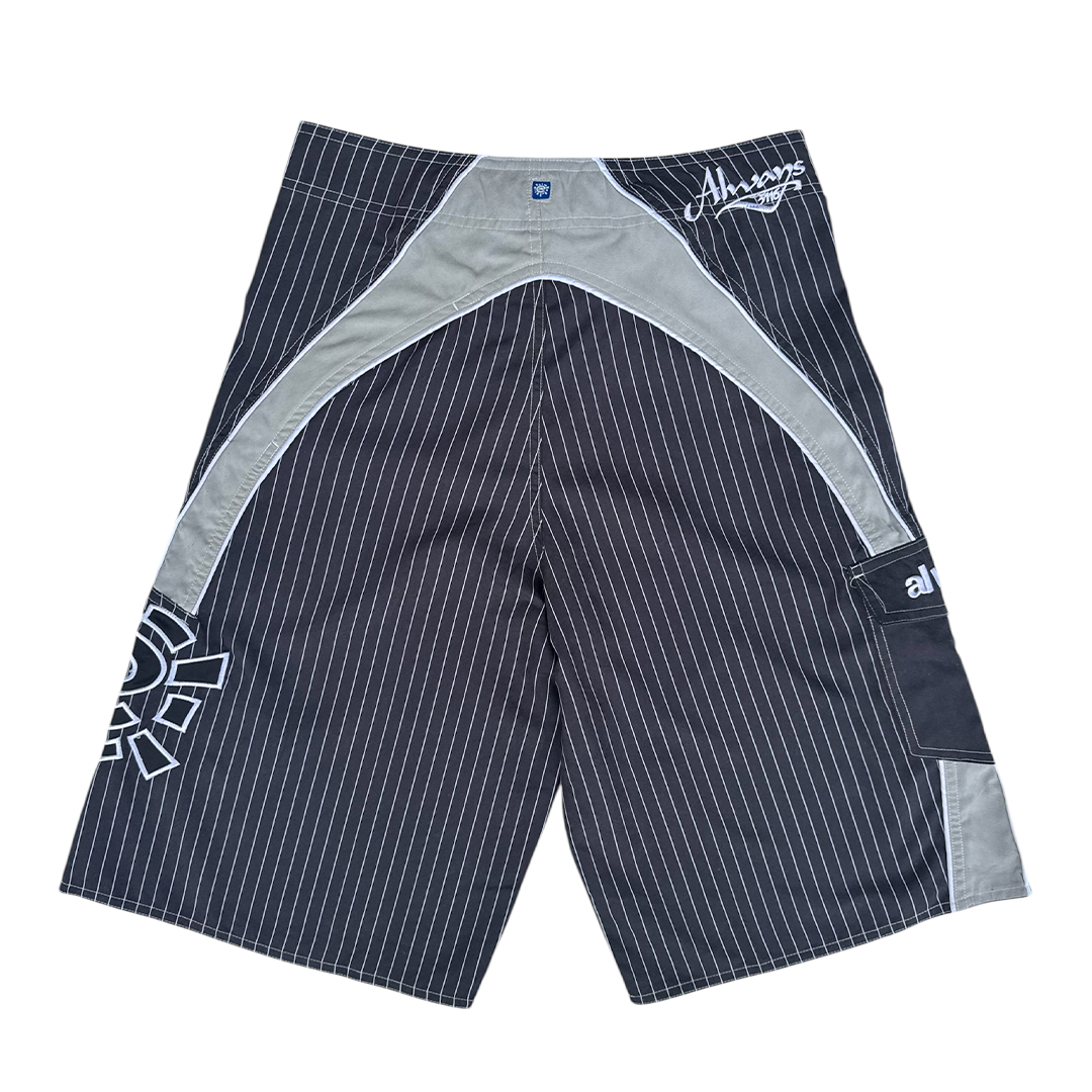AI board shorts - black/grey stripe