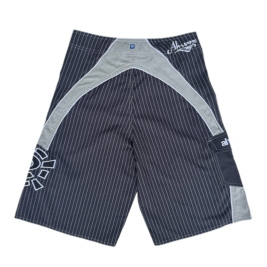 AI board shorts - black/grey stripe