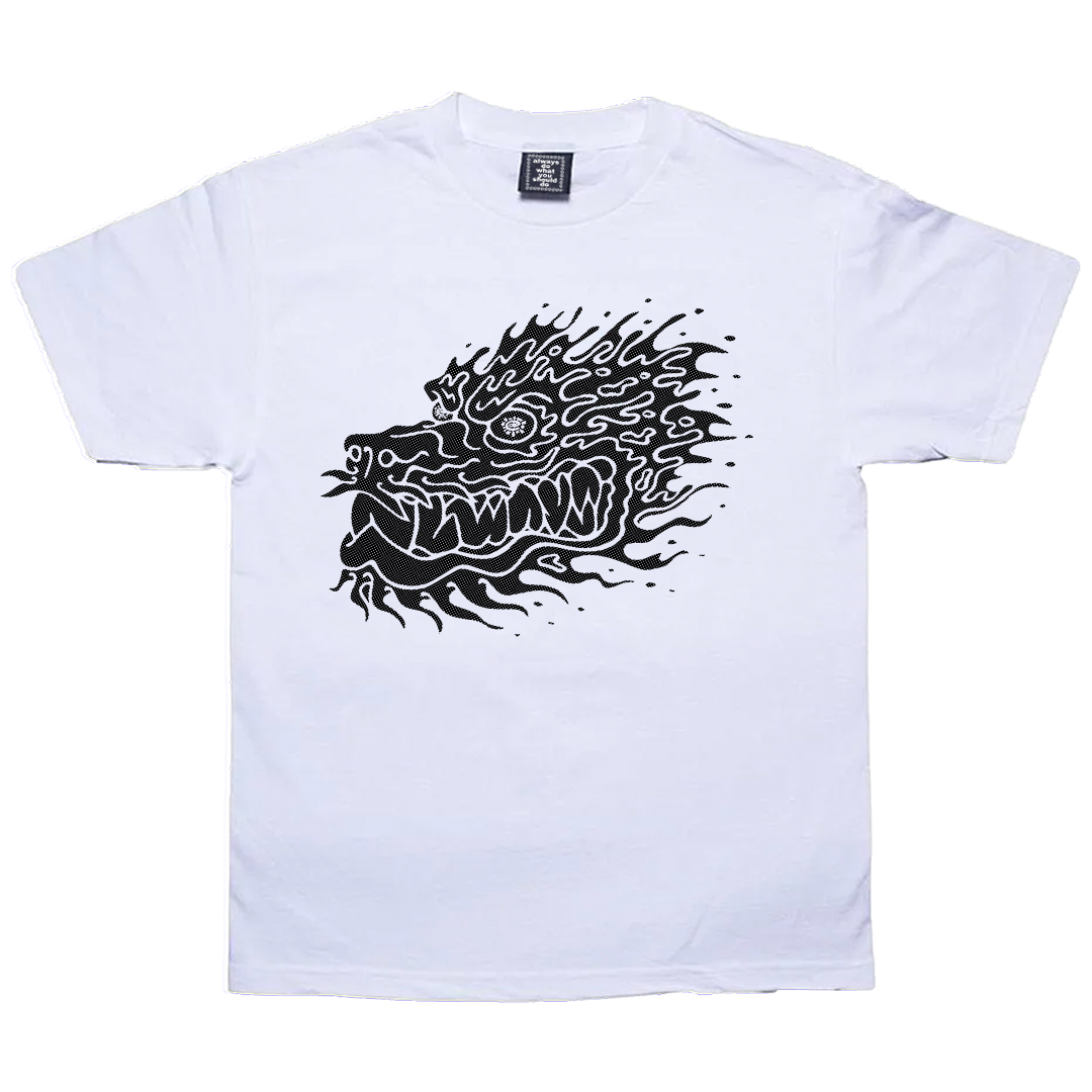 bitmap dragon tshirt - white