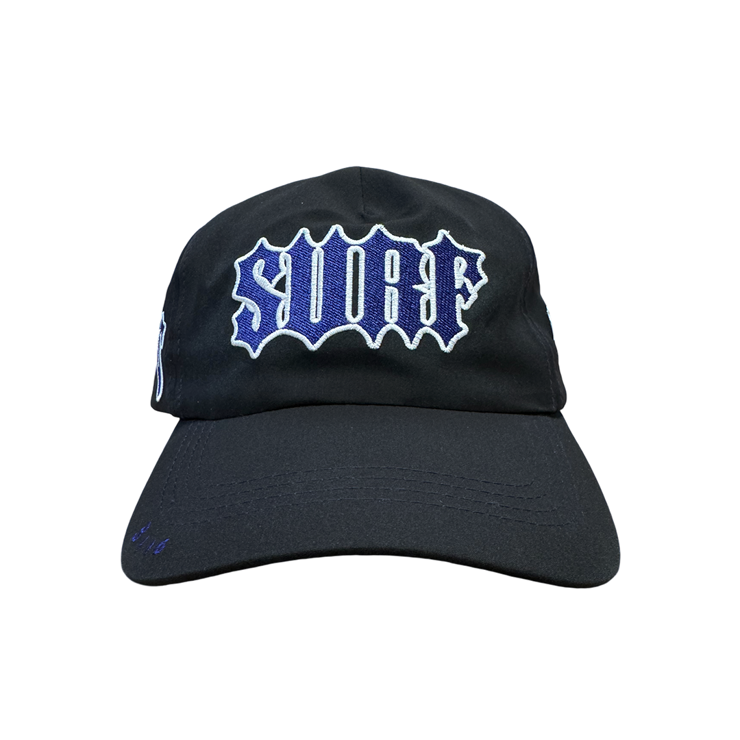 nylon surf up cap black