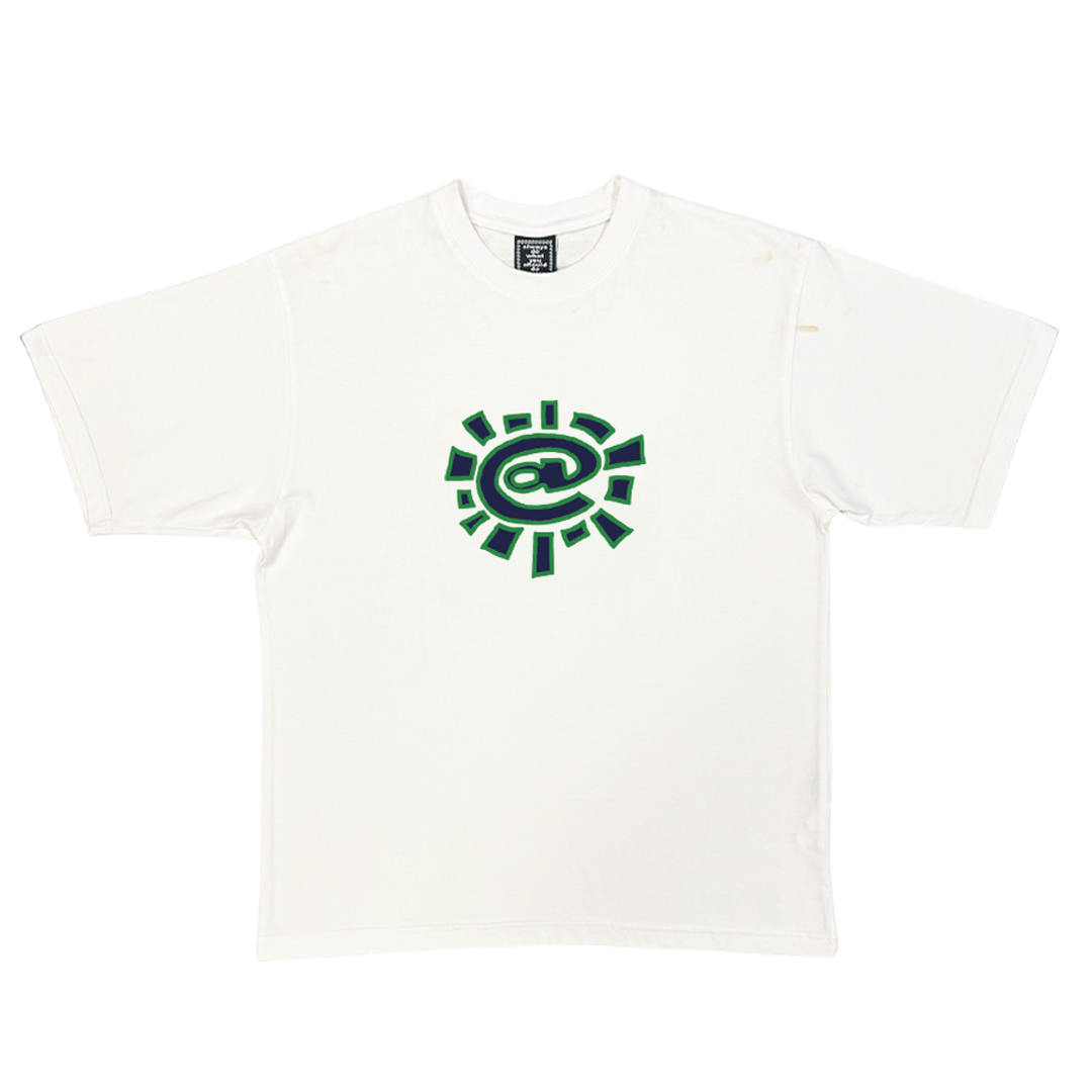 white @sun tshirt - navy/green