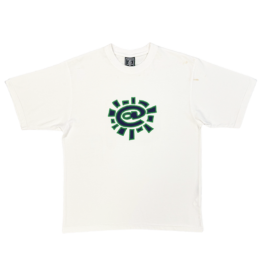 white @sun tshirt - navy/green