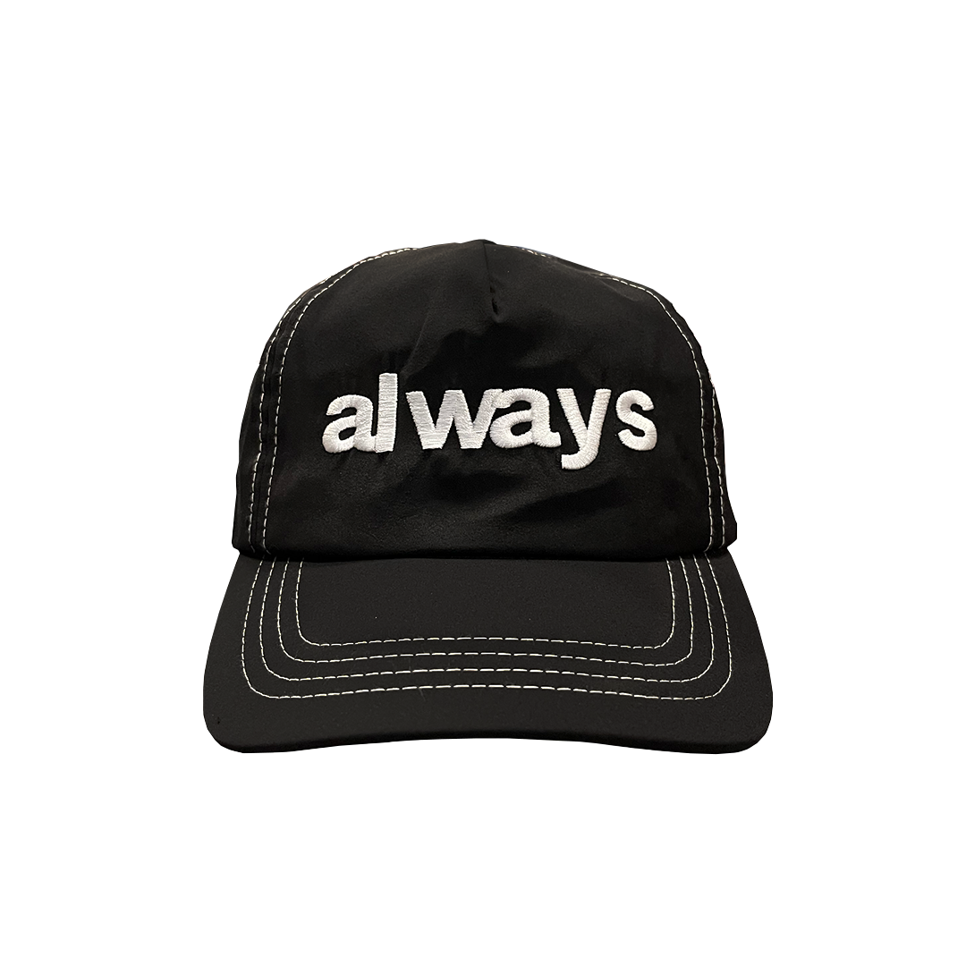 nylon always up cap - white/black
