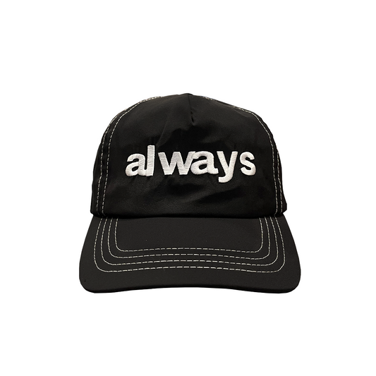 nylon always up cap - white/black
