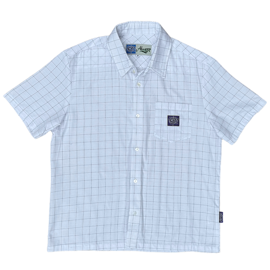 criss cross purple label shirt - white