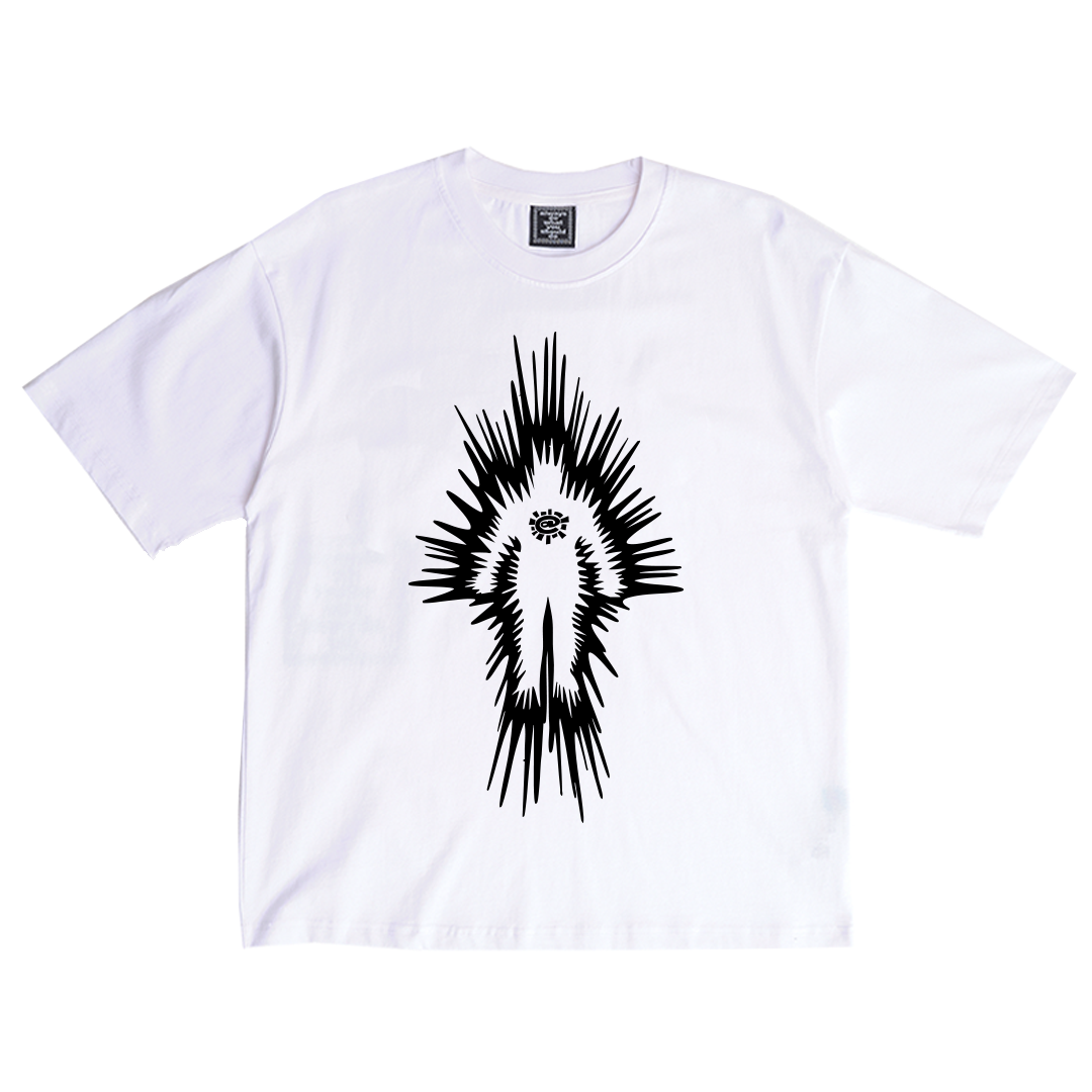 electric man tshirt - white