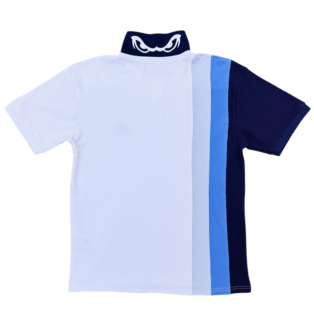 highly education polo - white/multi blue