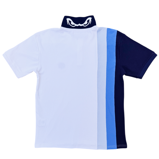 highly education polo - white/multi blue