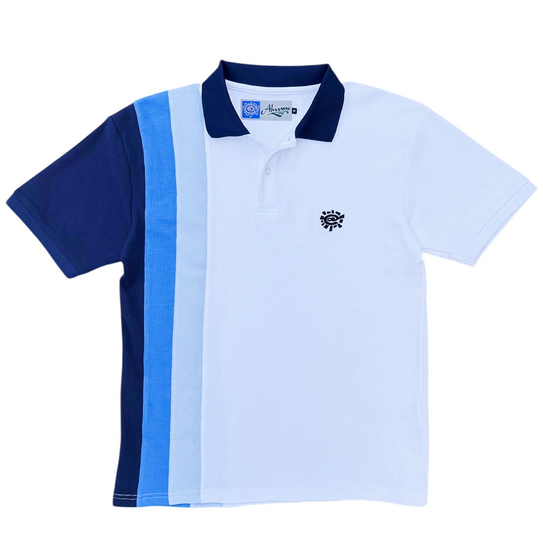 highly education polo - white/multi blue