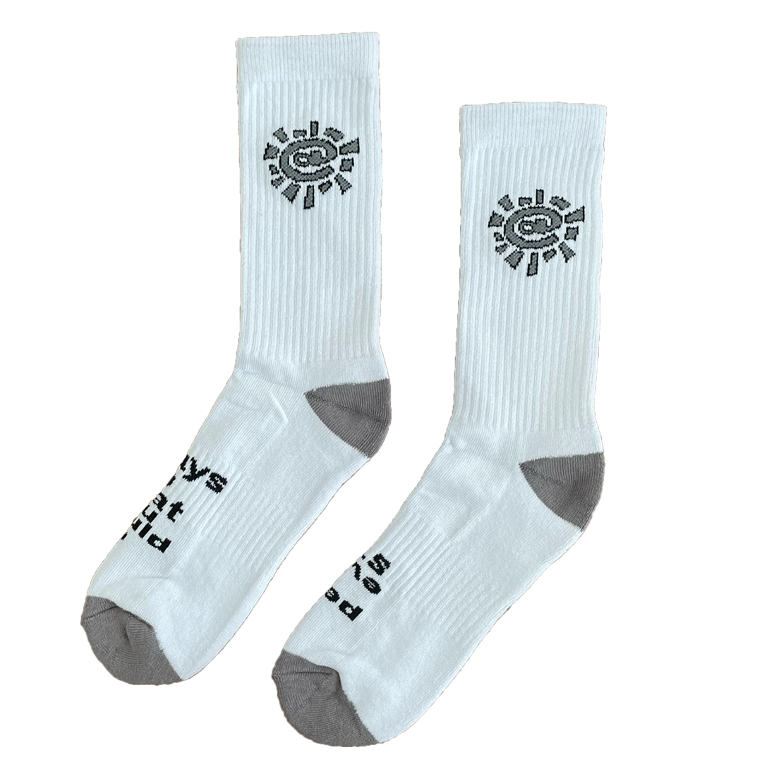 white / silver @sun sock