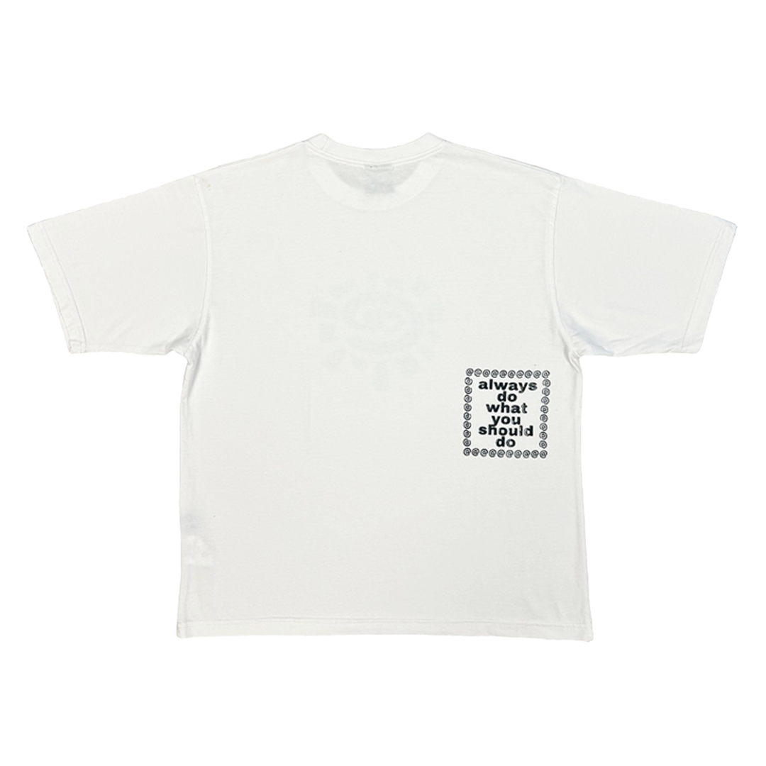 white @sun tshirt - navy/green