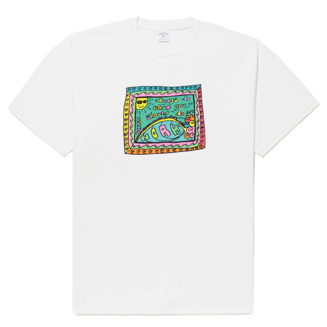 noah x adwysd thank you card tshirt- white