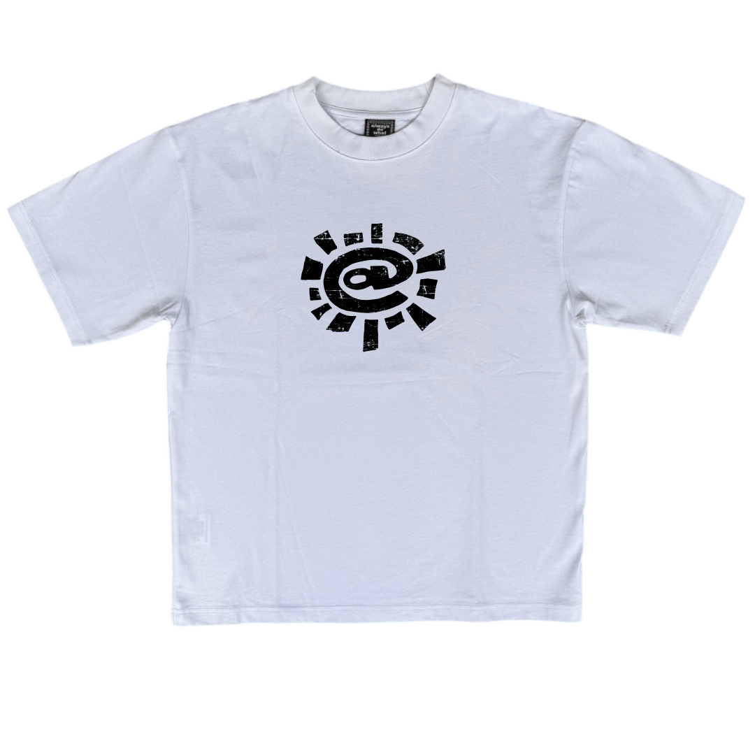 black concrete solid @sun tshirt - white